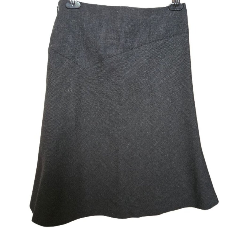 NWOT Melanie Lyne Black / Dark Grey Skirt - Size 2 40% Wool